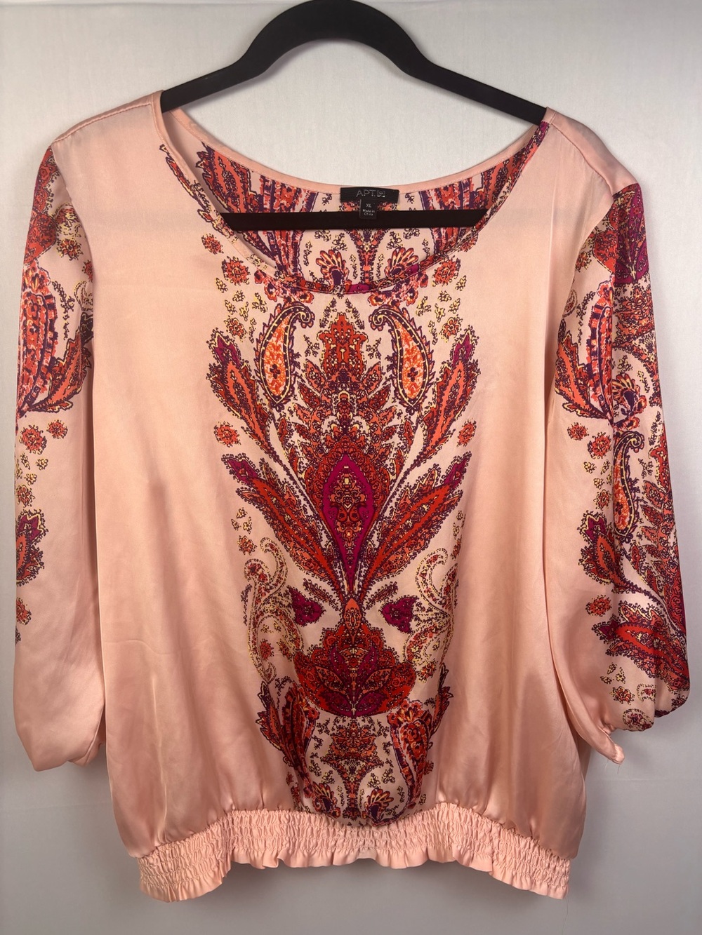 Apt. 9 Pink Paisley Print Women's Blouse